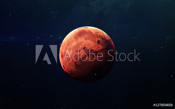 Picture of Mars - High resolution beautiful art presents planet of the solar system This image elements furnished by NASA